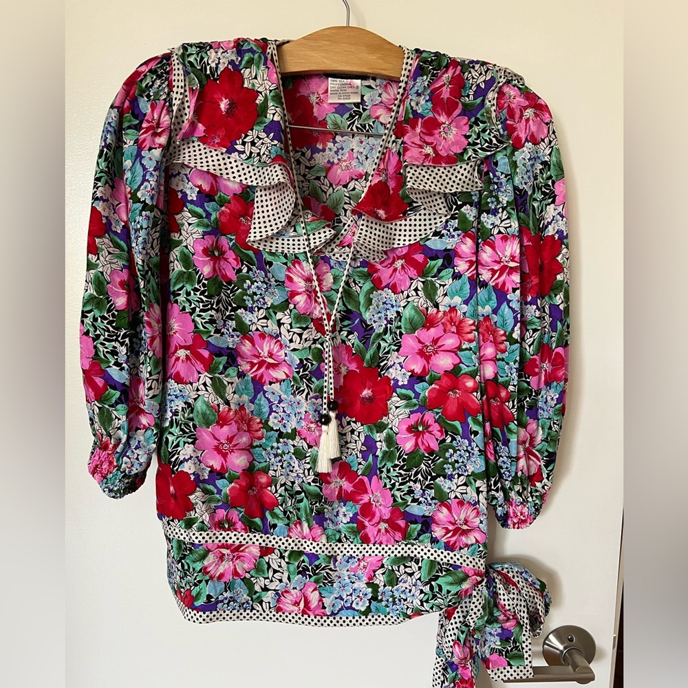 Vintage Diane Freis Silk Blouse